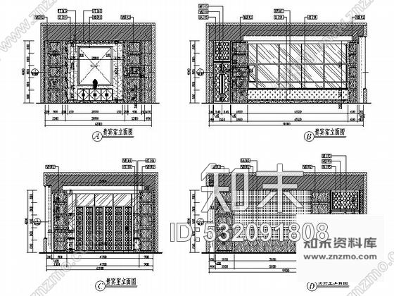 施工图四川某现代风格会议中心室内装修施工图含效果cad施工图下载【ID:532091808】