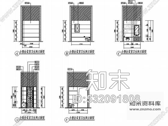 施工图四川某现代风格会议中心室内装修施工图含效果cad施工图下载【ID:532091808】