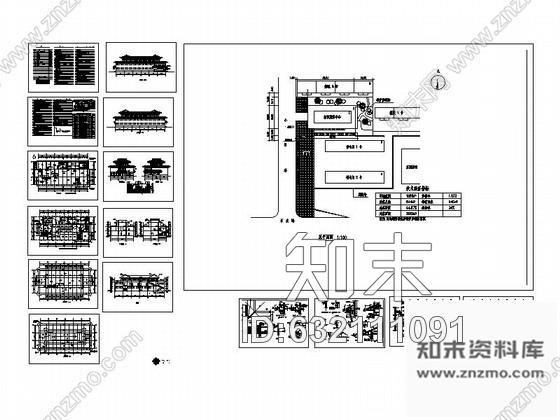 施工图江苏某中式风格洗浴中心外立面装修施工图cad施工图下载【ID:632111091】