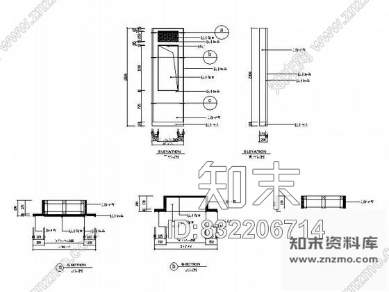 图块/节点檀木造型装饰格详图cad施工图下载【ID:832206714】