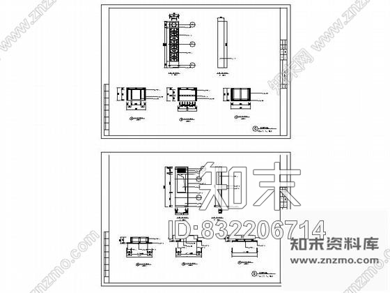 图块/节点檀木造型装饰格详图cad施工图下载【ID:832206714】