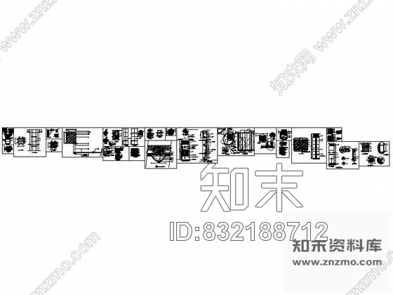 图块/节点成套柱面装饰造型节点详图CAD图块下载cad施工图下载【ID:832188712】