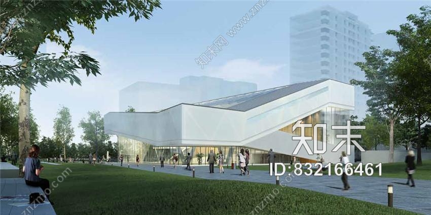 上海万科艺术中心建筑方案+cad施工图+模型+室内效果图+方案++物料cad施工图下载【ID:832166461】