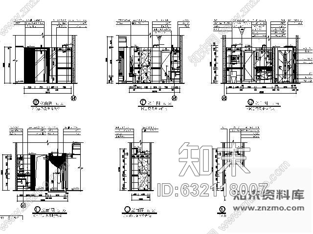 施工图酒店桑拿区各包房设计装修图cad施工图下载【ID:632118007】