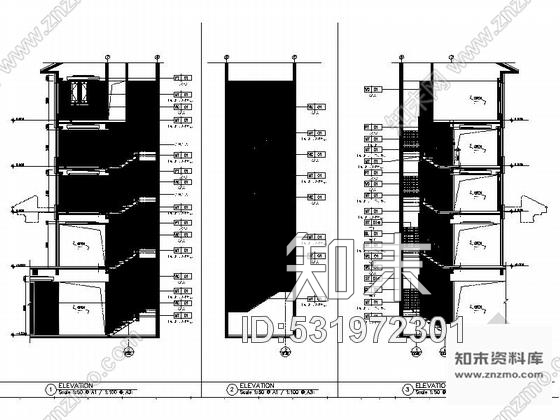 施工图山东著名房产经典新中式四层双拼别墅室内装修施工图含效果cad施工图下载【ID:531972301】