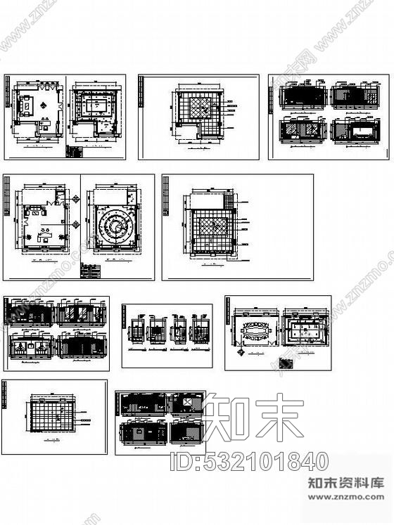 施工图总经理办公室装修设计图cad施工图下载【ID:532101840】