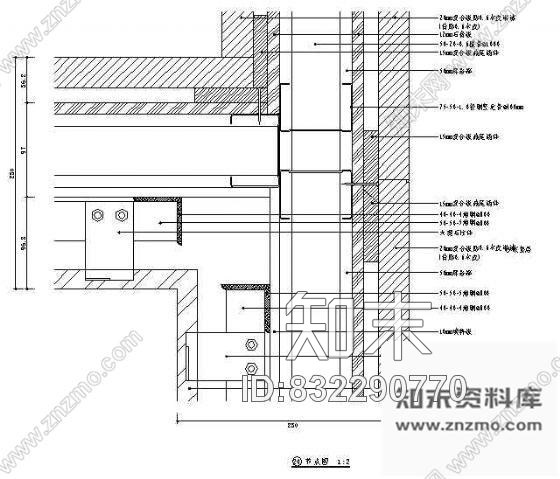 图块/节点单面卫生间石材墙体+会议室或办公室木饰面结构图cad施工图下载【ID:832290770】