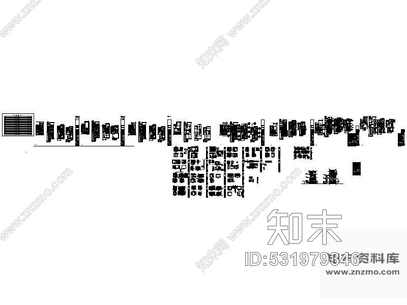 施工图河南地中海风格联排别墅装修图cad施工图下载【ID:531979346】