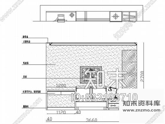 图块/节点南宁某中式样板房次卧立面含效果cad施工图下载【ID:832193710】