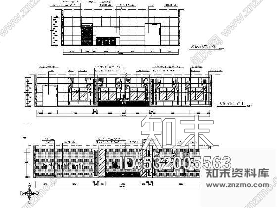 施工图星级酒店现代中式风餐厅室内装修图含效果cad施工图下载【ID:532005563】