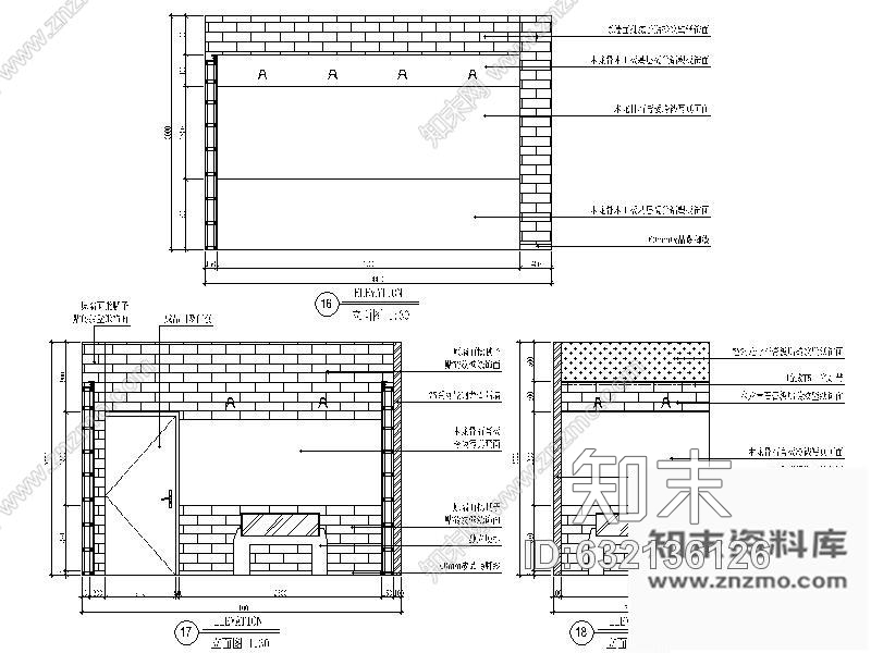 施工图某中学校校史馆展厅室内装修图cad施工图下载【ID:632136126】