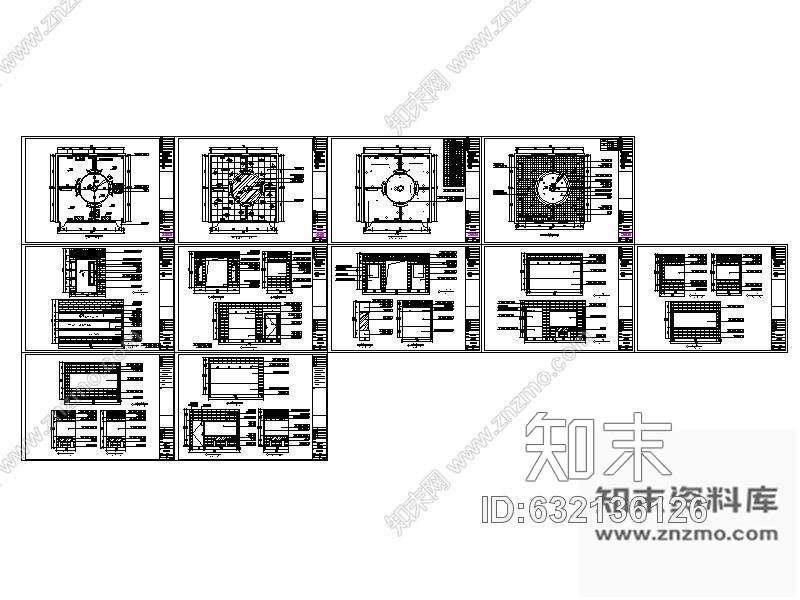 施工图某中学校校史馆展厅室内装修图cad施工图下载【ID:632136126】