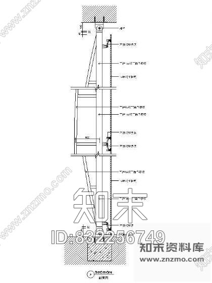 图块/节点玻璃幕墙详图二cad施工图下载【ID:832256749】