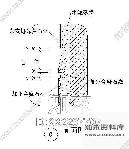 电梯间cad施工图下载【ID:832297707】