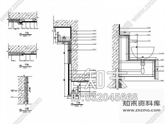 施工图大连知名酒店公共卫生间室内装修图施工图下载【ID:532045668】