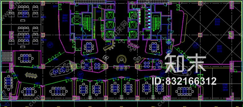 B&amp;CO设计上海利丰广场办公室4F-9F施工图下载【ID:832166312】