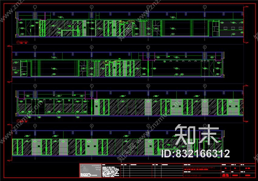 B&amp;CO设计上海利丰广场办公室4F-9F施工图下载【ID:832166312】