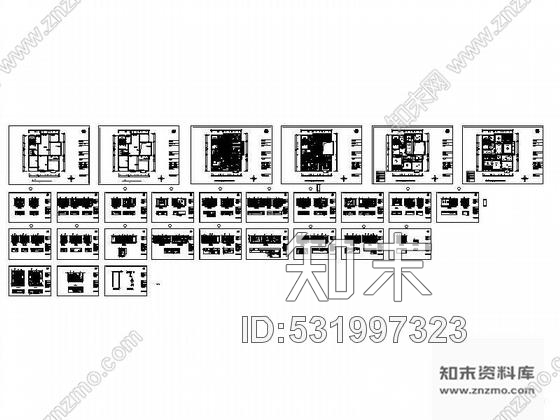 施工图浙江双层别墅设计装修图cad施工图下载【ID:531997323】