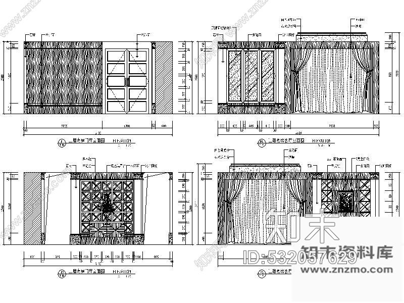 施工图某国际混搭套房室内装修图cad施工图下载【ID:532057629】