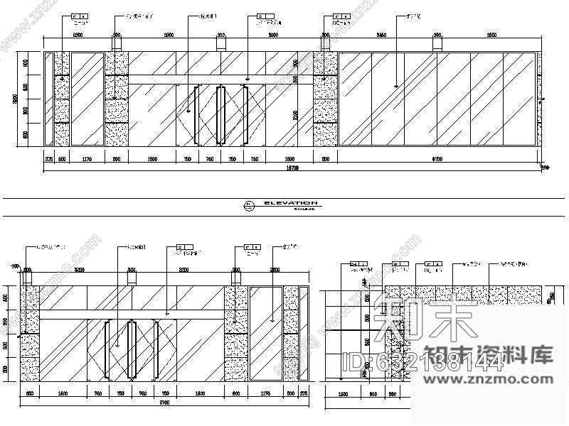 施工图江苏某学院图书馆装修图(含效果)cad施工图下载【ID:632138144】