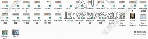 施工图广东某超豪华金融酒店游泳池及瑜伽和健身区室内装修施工图含实景和效果cad施工图下载【ID:532038608】
