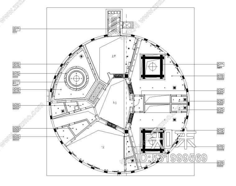 南通金螳螂——新中式大型餐厅内部装修全套施工图附效果图施工图下载【ID:531999569】