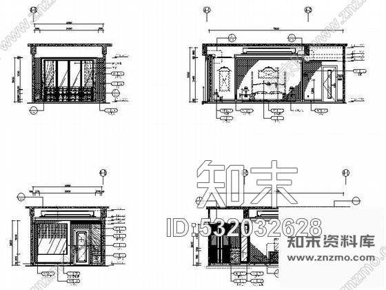 施工图河北某大酒店A2型客房装修图cad施工图下载【ID:532032628】