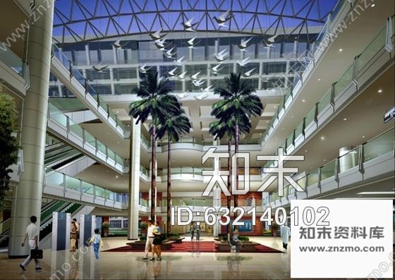 施工图山东某人民医院门诊楼室内装修图含效果cad施工图下载【ID:632140102】