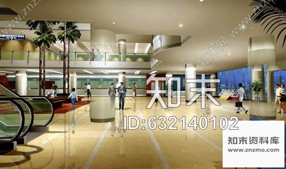 施工图山东某人民医院门诊楼室内装修图含效果cad施工图下载【ID:632140102】