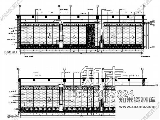 施工图拉萨某中式风格假日酒店宴会厅室内装修施工图cad施工图下载【ID:532037624】