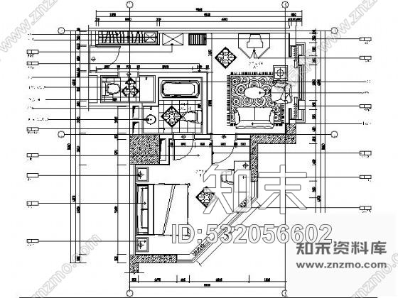 施工图浙江五星酒店四套套房装修图cad施工图下载【ID:532056602】