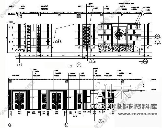 施工图北京知名澳门豆捞店施工图含效果cad施工图下载【ID:532011557】