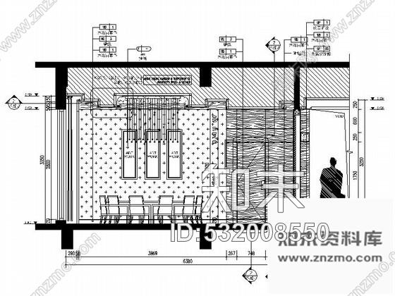 施工图成都酒楼A型包间室内装修图cad施工图下载【ID:532008550】