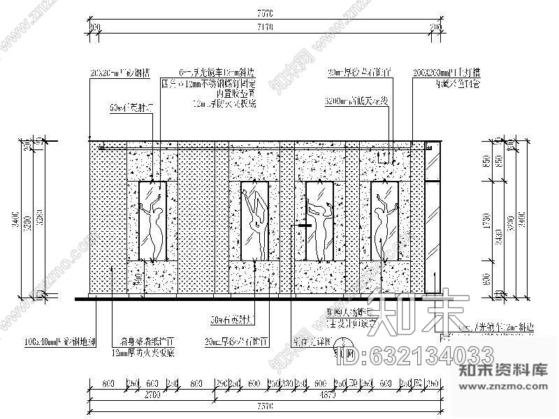 施工图小型健身房装饰设计图cad施工图下载【ID:632134033】
