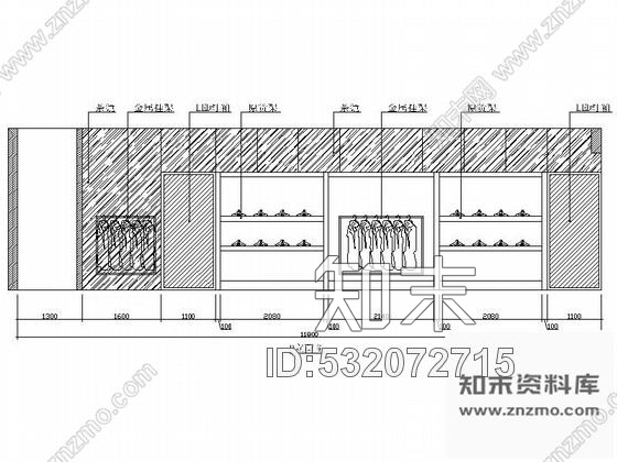 施工图现代时尚高端服装品牌旗舰店室内装修图含效果cad施工图下载【ID:532072715】