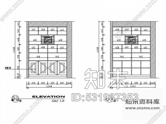 施工图苏州田园简欧四层别墅室内设计装修图cad施工图下载【ID:531987353】