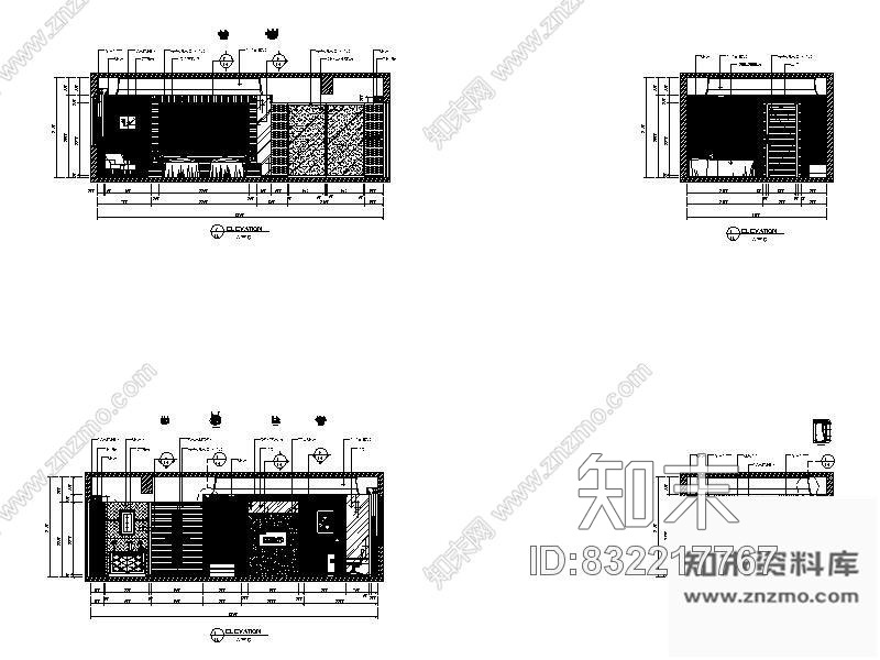 图块/节点某宾馆双人标准房立面图cad施工图下载【ID:832217767】