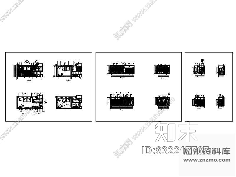 图块/节点某宾馆双人标准房立面图cad施工图下载【ID:832217767】