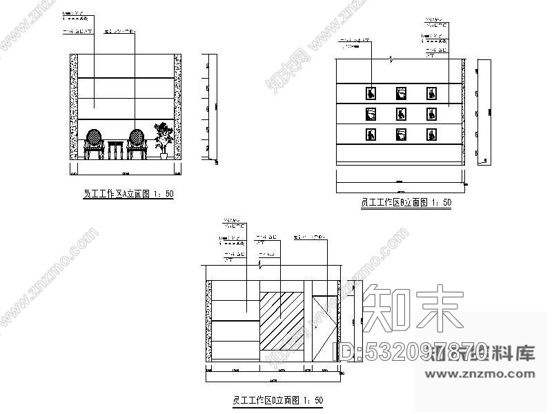 施工图上海某置业公司办公空间装修图cad施工图下载【ID:532097870】