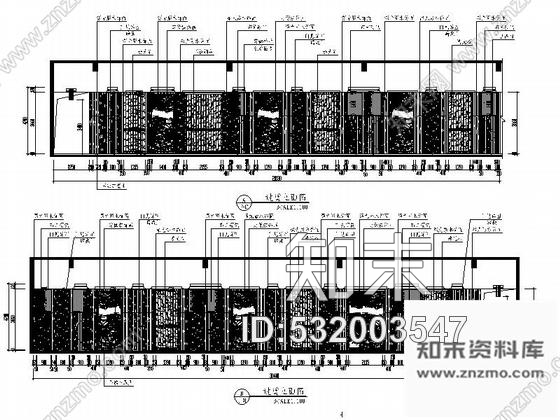 施工图深圳特色新中式餐厅设计装修图含效果cad施工图下载【ID:532003547】