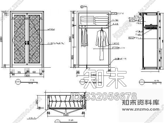 施工图上海五星豪华酒店F型套房施工图cad施工图下载【ID:532056678】