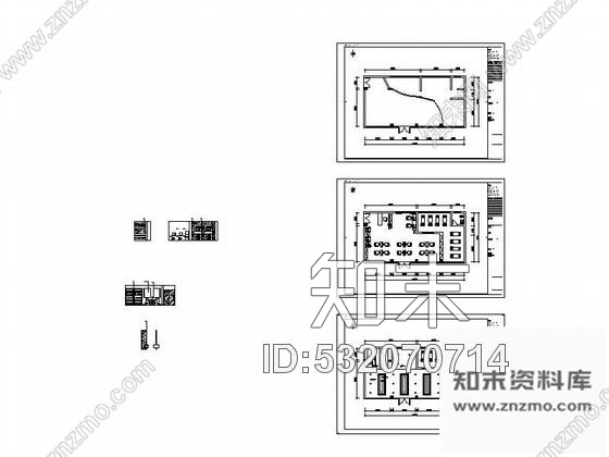 施工图某现代造型沙龙理发店装修图施工图下载【ID:532070714】