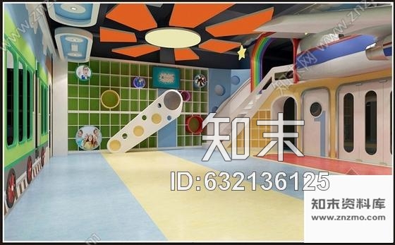 施工图深圳造型活泼可爱吸引人的早教培训中心含效果图cad施工图下载【ID:632136125】