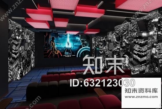 施工图上海时尚潮流现代电影城室内装修施工图含效果图cad施工图下载【ID:632123030】