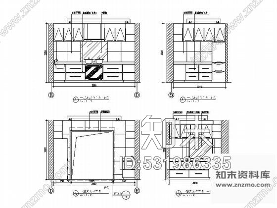 施工图哈尔滨现代主义三层别墅装修图含实景cad施工图下载【ID:531986335】