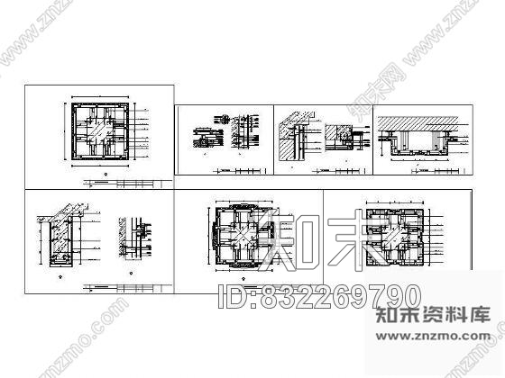 图块/节点住宅裙楼外墙干挂花岗岩节点详图cad施工图下载【ID:832269790】