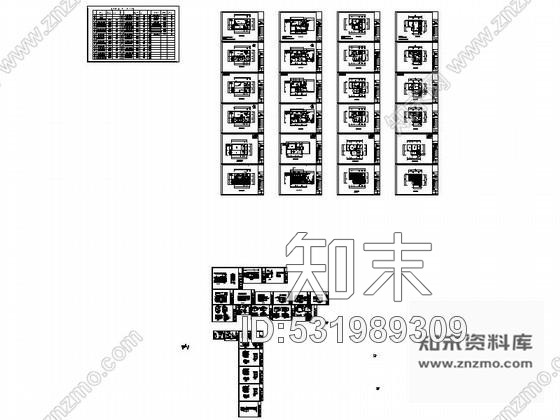 施工图重庆三层双拼别墅室内装修图cad施工图下载【ID:531989309】