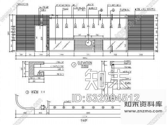 施工图唐山某中式快餐厅装修图cad施工图下载【ID:532004512】