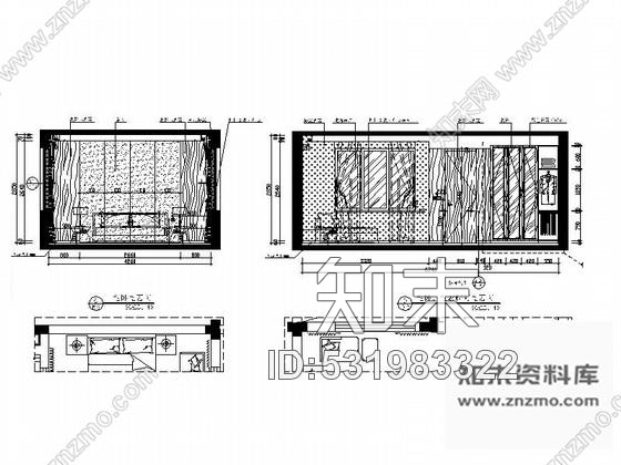 施工图浙江现代风格三层别墅样板房室内设计施工图含效果图cad施工图下载【ID:531983322】