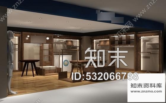 施工图美国著名精英休闲品牌服装专卖店展厅设计施工图含效果cad施工图下载【ID:532066768】